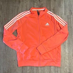 Pink zip up Adidas sweater. Came as two piece but don’t have pants anymore.